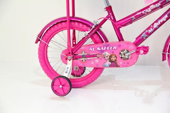 صورة سيكل فروزن بناتي 16 إنش – دراجة وردية بتصميم جميل ومقعد مريح للفتيات من 5 إلى 8 سنوات